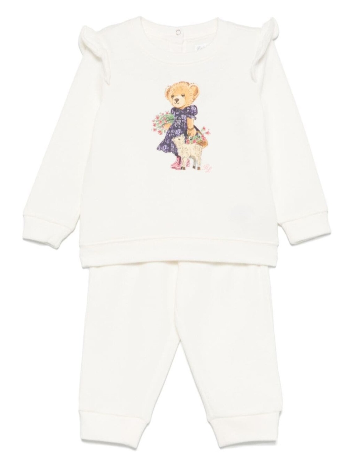 Спортивный костюм Ralph Lauren Kids Polo Bear с принтом, белый