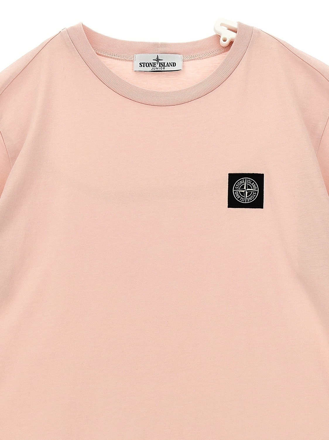 Футболка с нашивкой-логотипом Stone Island Junior, розовый — фото 3