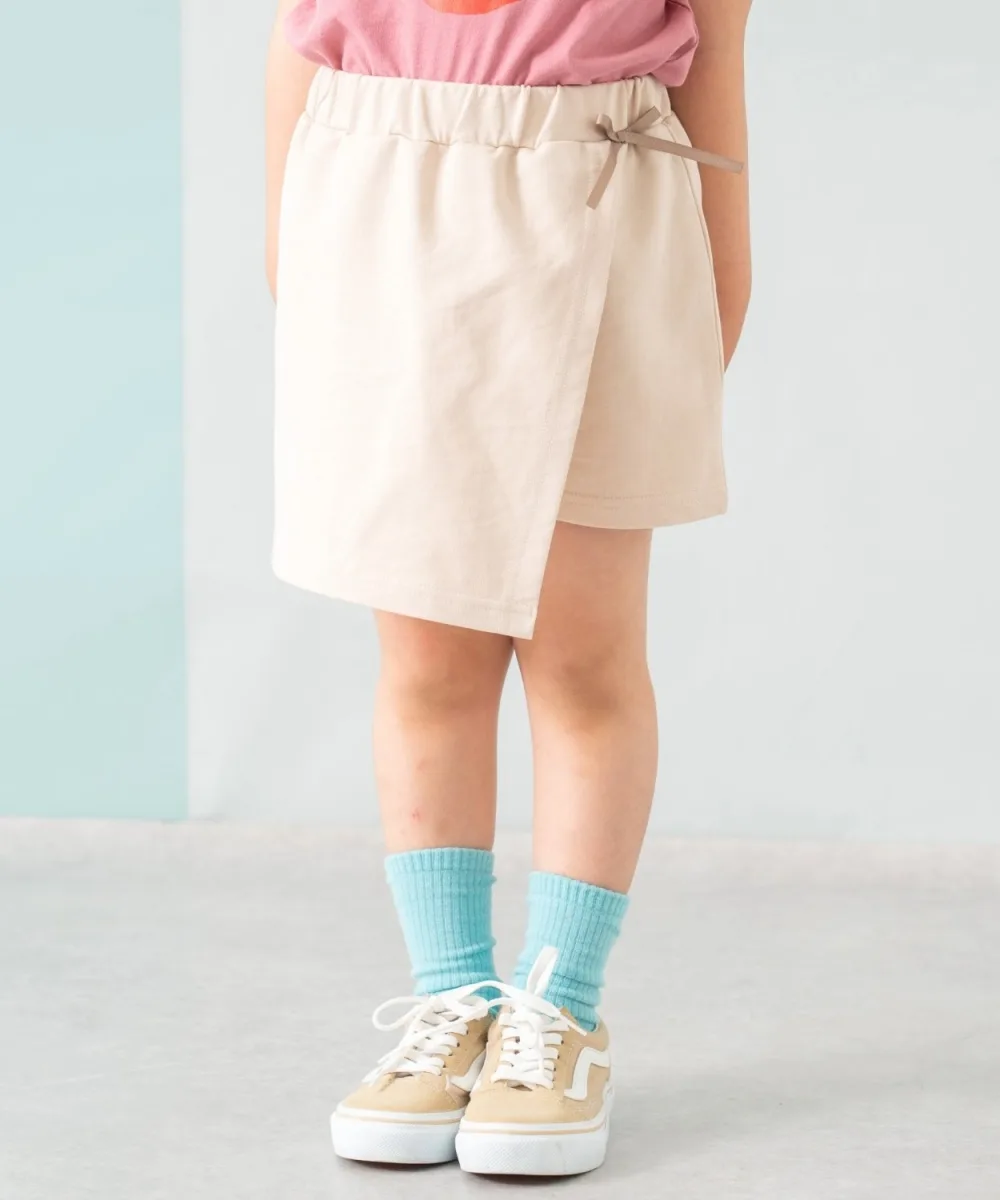 Детские юбка-шорты из 100% хлопка wrap culotte and D. petit main черные — фото 4