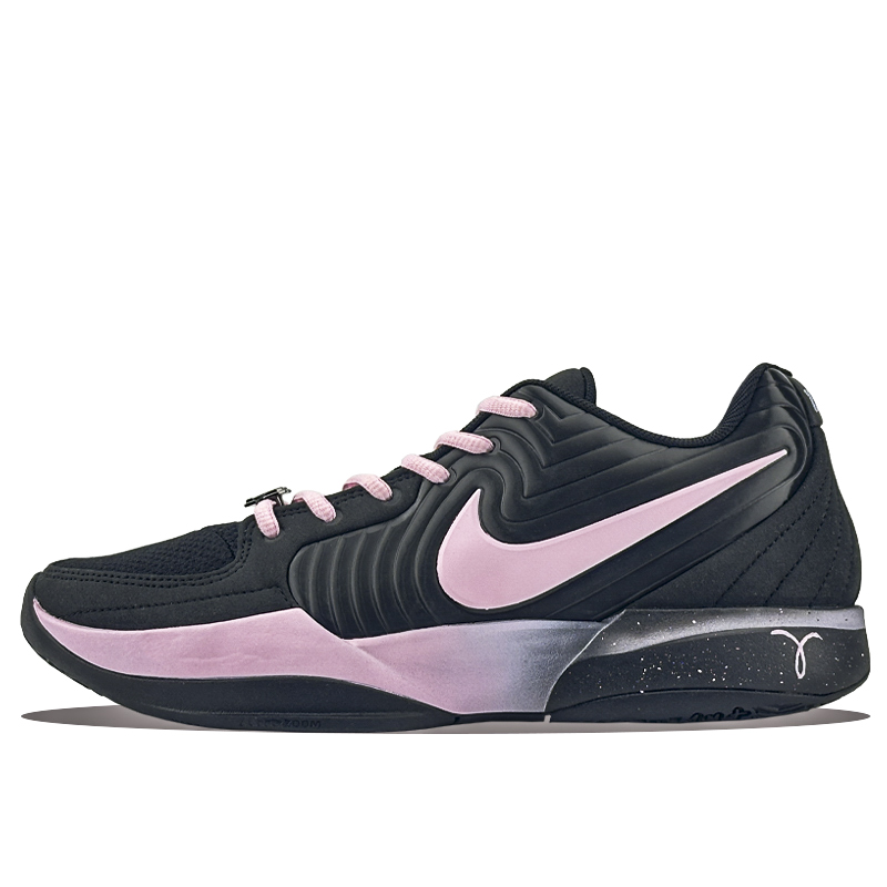 

Nike Баскетбольные кроссовки Ja 2 Shiny Black Sweetheart, износостойкие, низкие, мужские, цвет черный, розовый