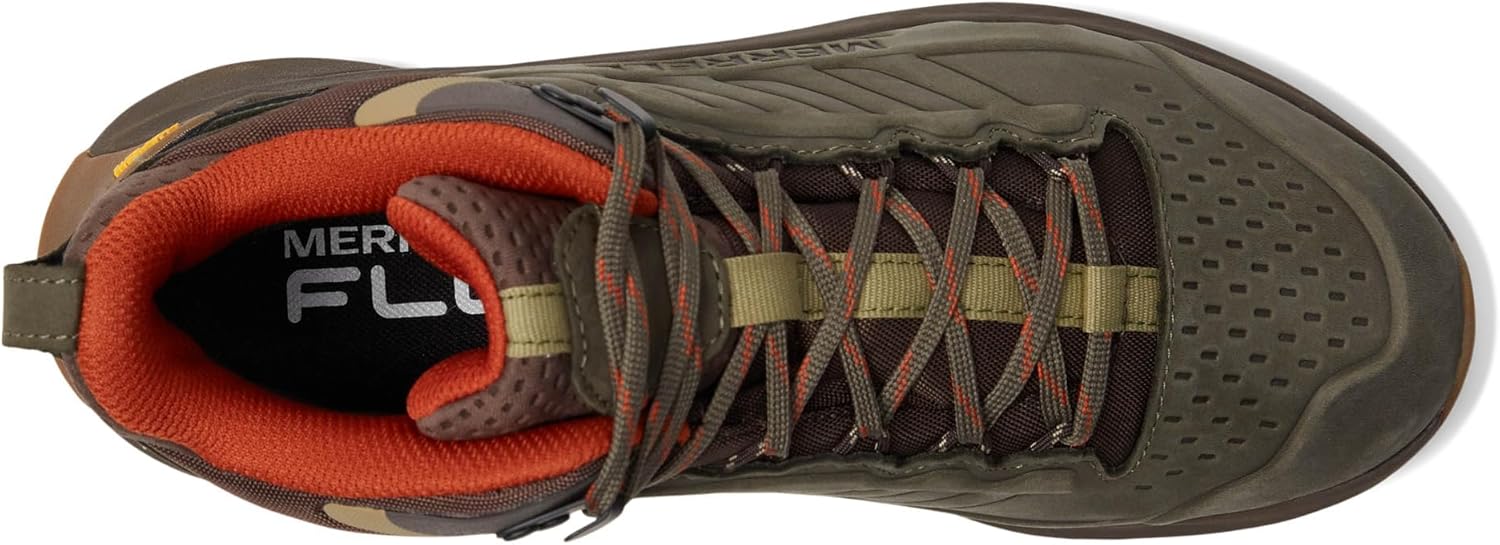 Мужские ботинки Merrell Moab Speed 2 Leather Mid водонепроницаемые, Olive — фото 2