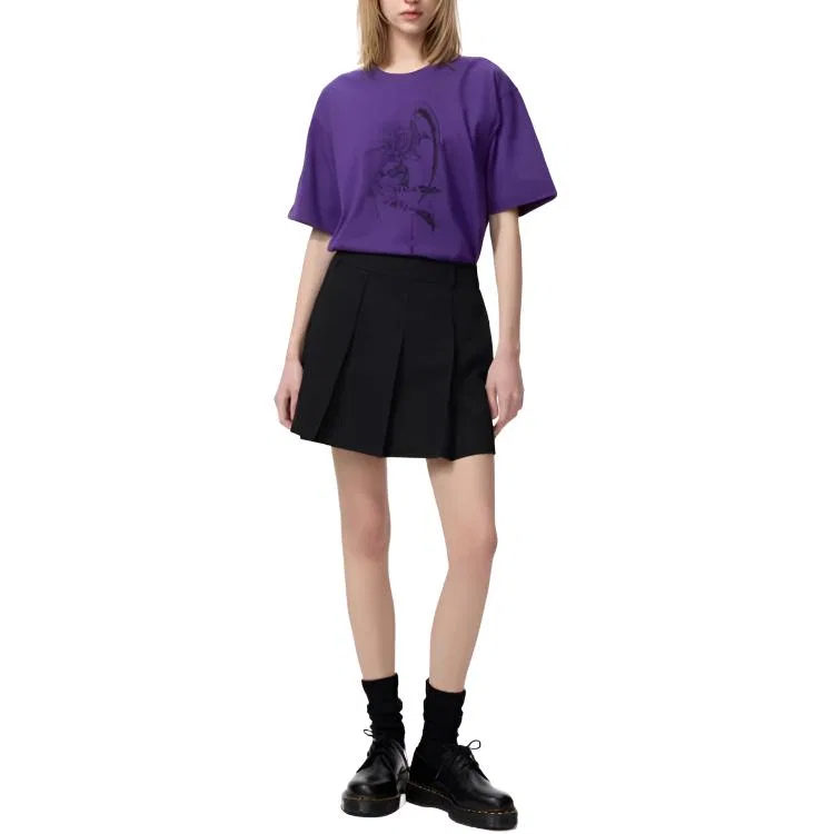 Футболка x JIYINGSHE, LIANMINGKUAN SS26 Unisex UNIQLO, Dark Reddish Purple — фото 4