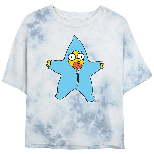 

Футболка с принтом Juniors' The Simpsons Maggie Star Snowsuit Licensed Character, Белый, Футболка с принтом Juniors' The Simpsons Maggie Star Snowsuit Licensed Character
