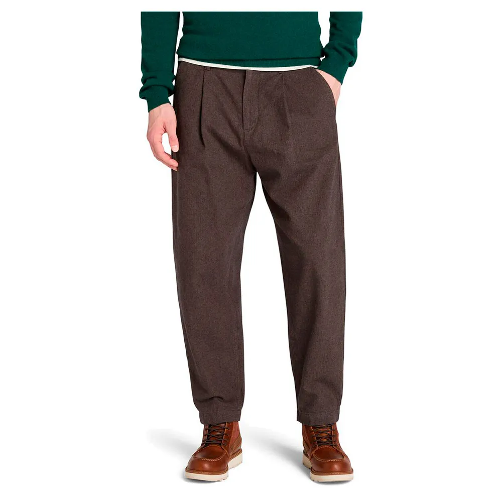 

Брюки Timberland Claremont Herringbone Pleated chino, коричневый