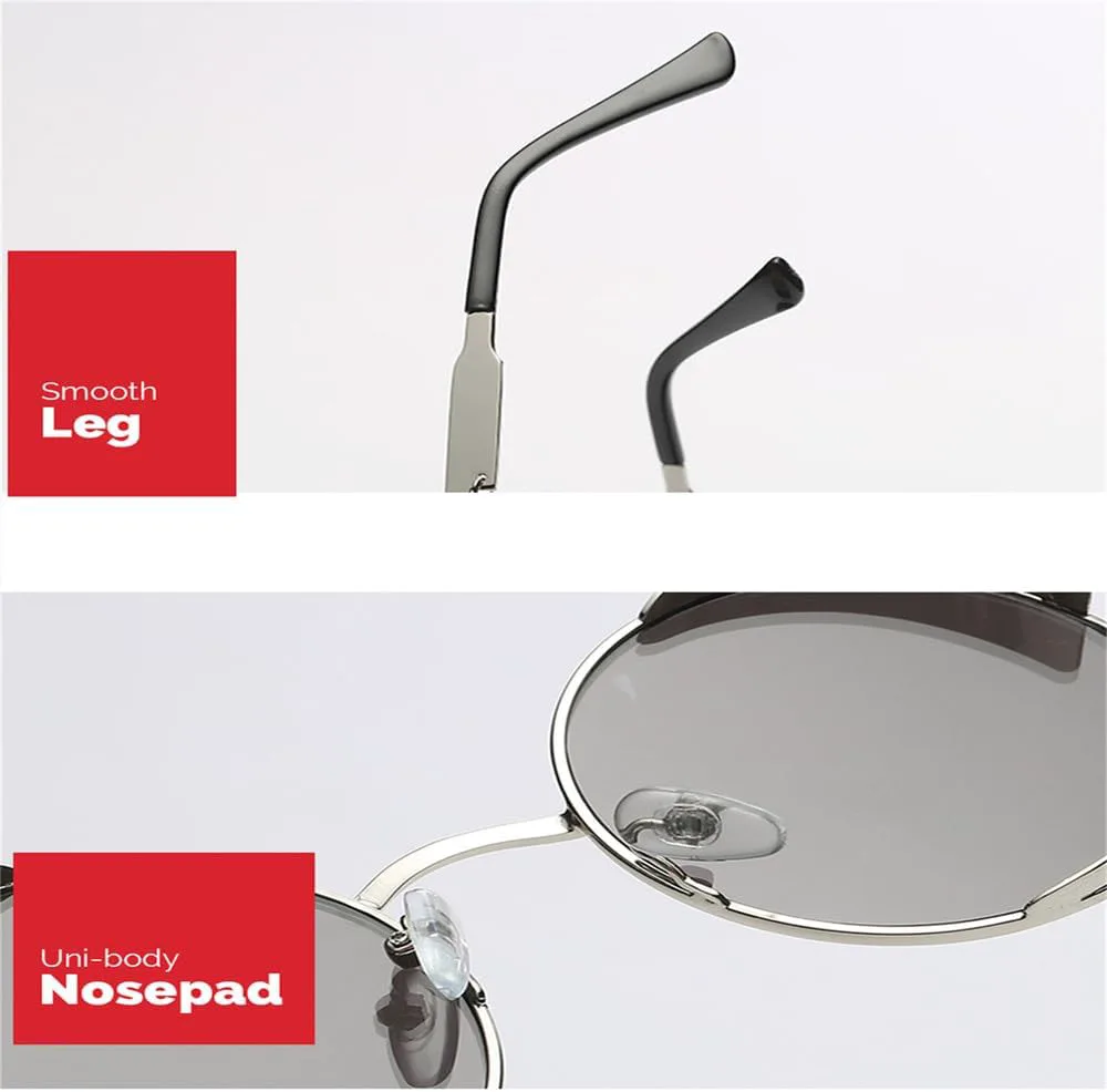 

Винтажные красные солнцезащитные очки в стиле стимпанк для мужчин, круглые, из сплава металла, ретро, ​​для женщин, модель 2025, готические очки KTUCN, 2 Black Red