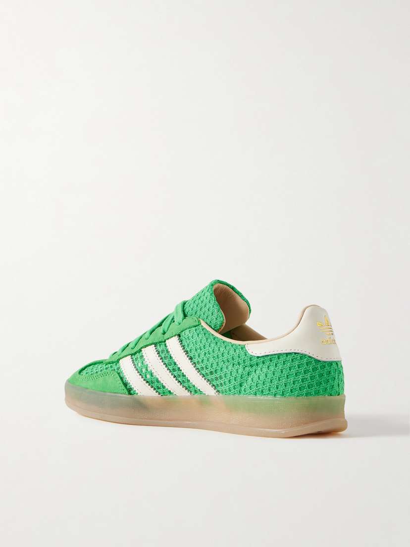 Вязаные кроссовки Gazelle для дома Adidas Originals, зеленый — фото 3