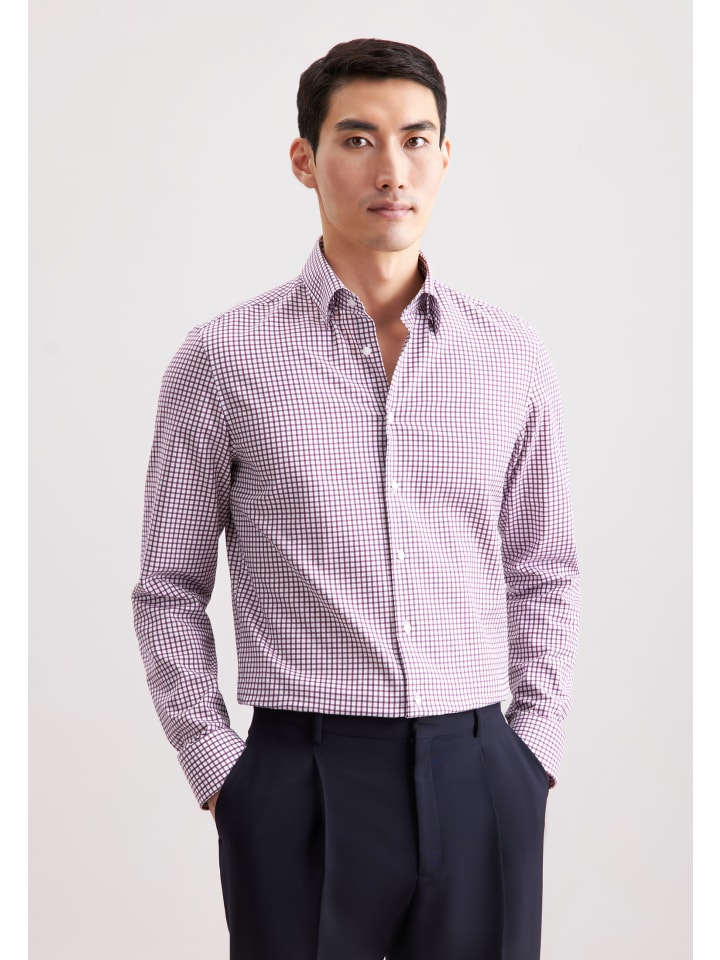 

Рубашка делового кроя фиолетового цвета Seidensticker