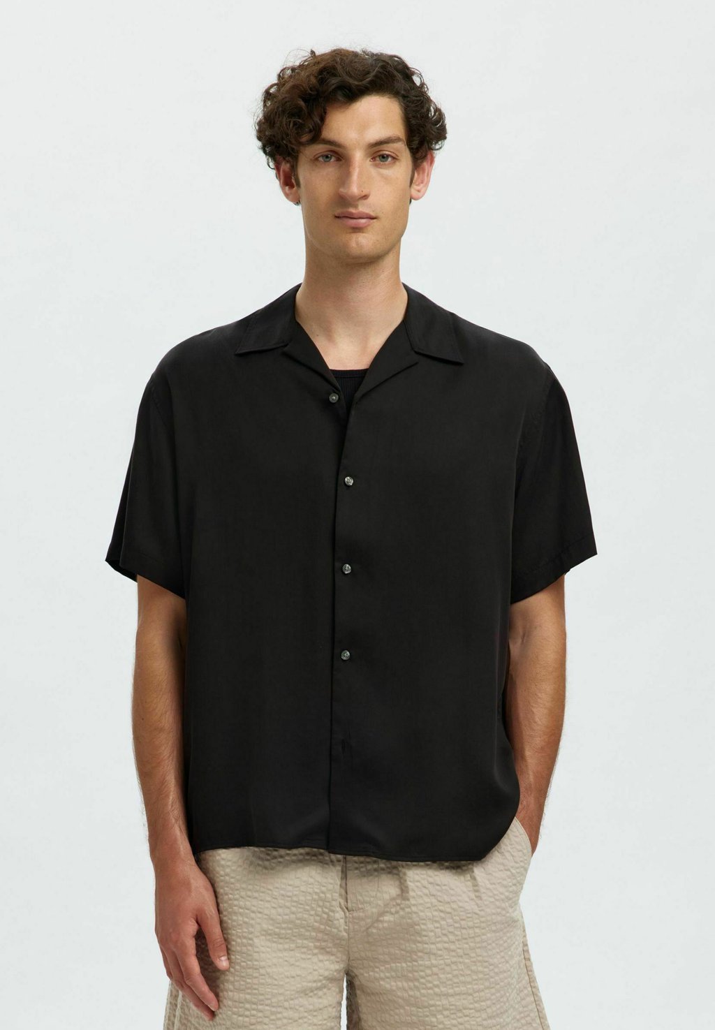 

Рубашка KURZARM Selected Homme, черный