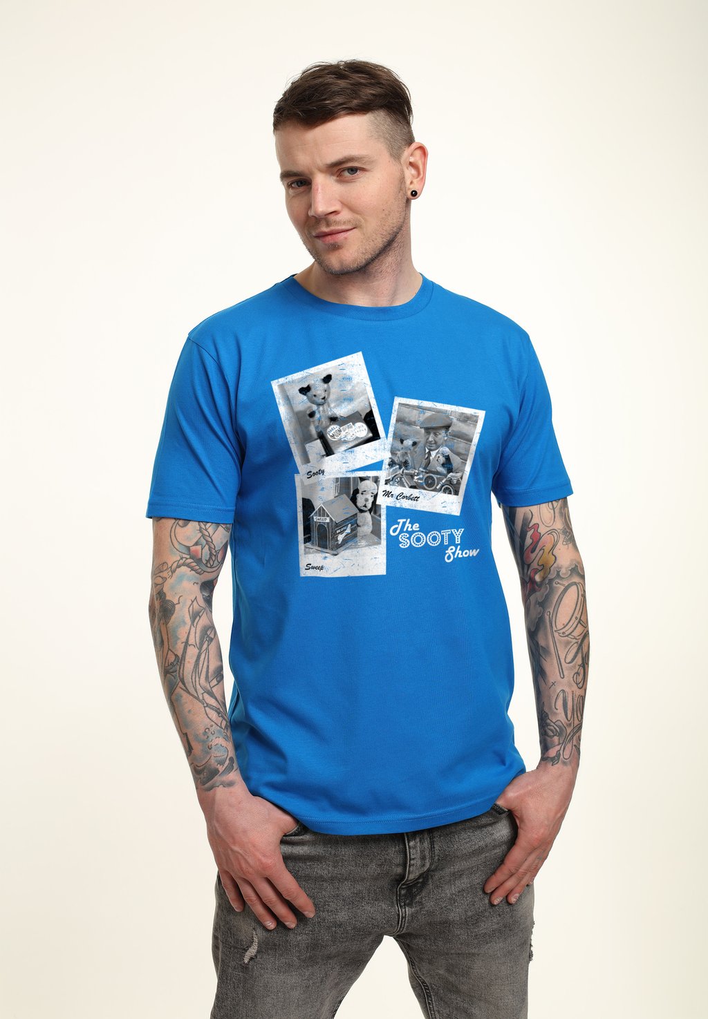 

Футболка с принтом SOOTY RETRO PHOTO MONTAGE Henry Tiger, цвет Royal Blue