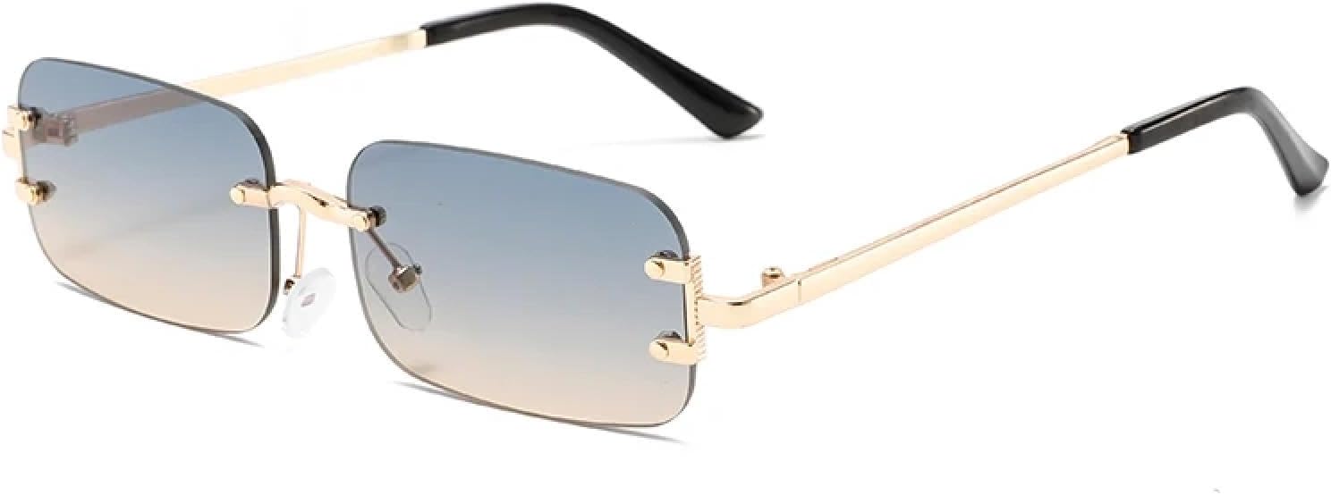 

Солнцезащитные очки с защитой от УФ-излучения UV400 | Женские очки без металлической оправы | Линзы конфетных цветов для занятий спортом на открытом воздухе и вождения DSVIGF, Gold Blue Tawny