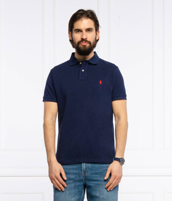 

Рубашка поло Custom slim fit Polo Ralph Lauren, синий