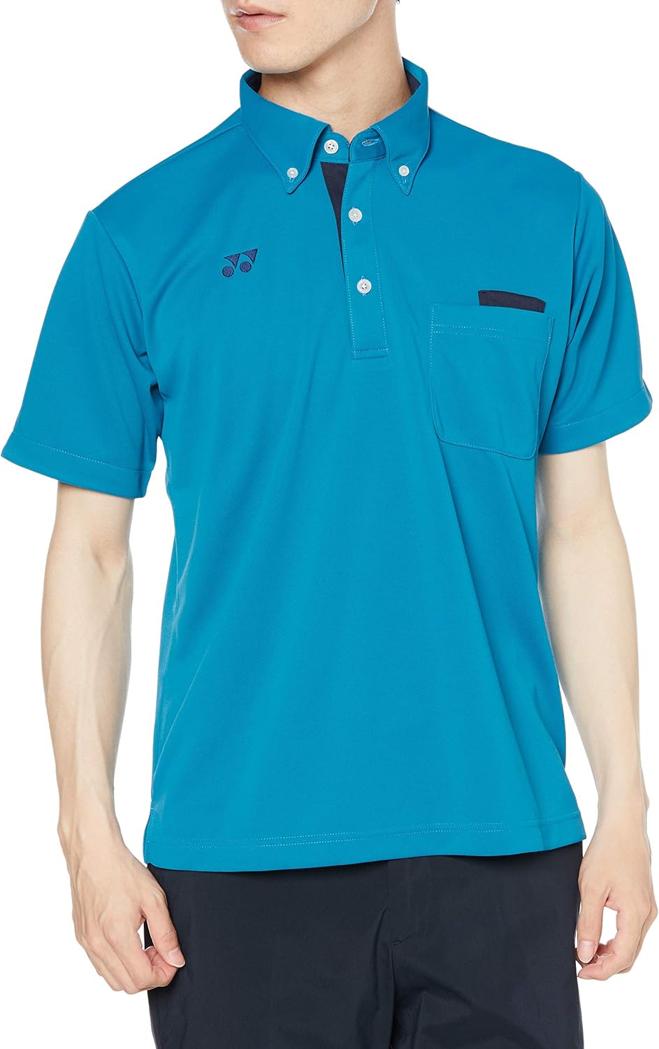 

Ткань Yonex CY204 Sparkling Comfortable Fabric для ухода за больными и медицинского применения, простая трикотажная рубашка, синий/бирюзовый