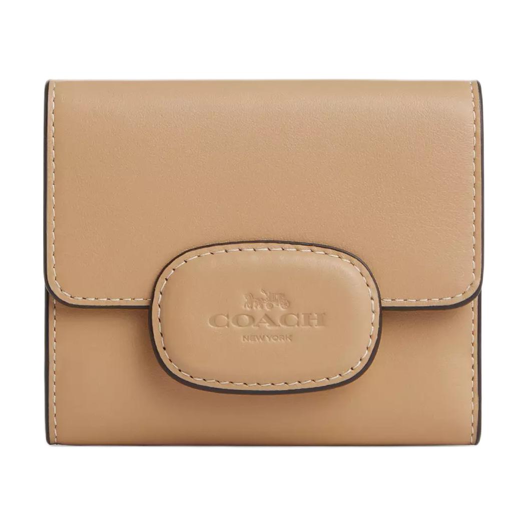 

COACH Элайза Кожаный Кошелёк Маленький Женский Бежевый, Tan