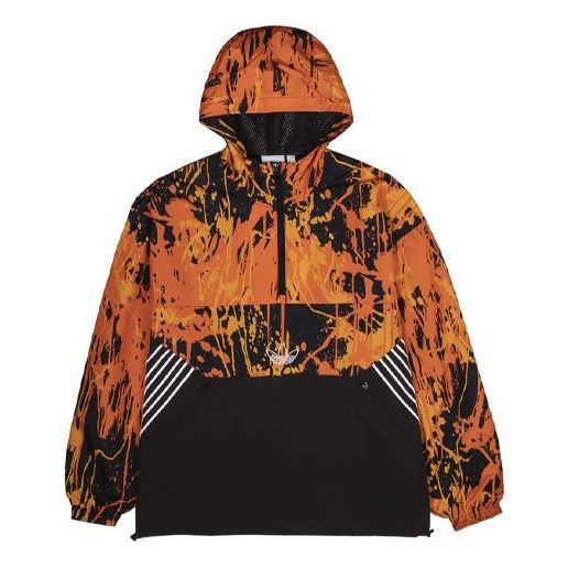 

Куртка adidas originals Tlm 02 Wb Flame Colorblock Stand Collar hooded Casual Sports Jacket Orange, оранжевый