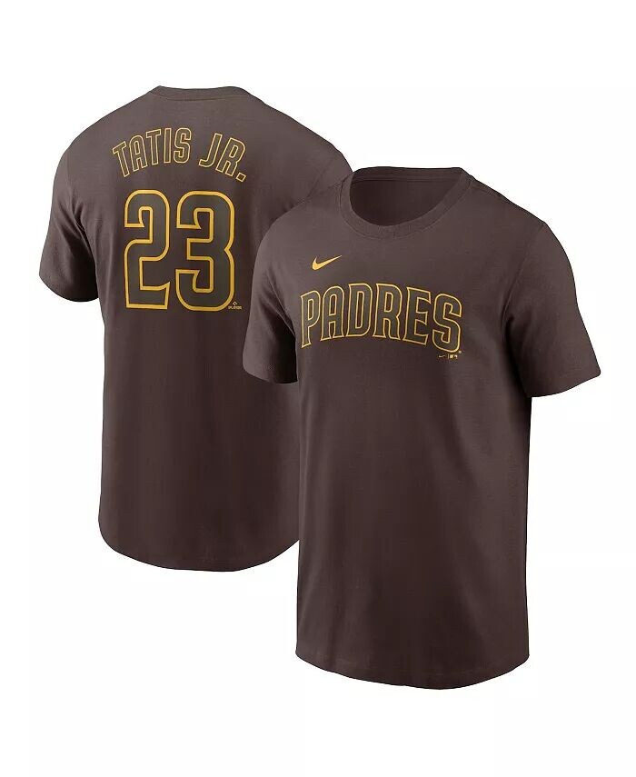 

Мужская футболка Fernando Tatis Jr. Brown San Diego Padres Fuse с именем и номером Nike