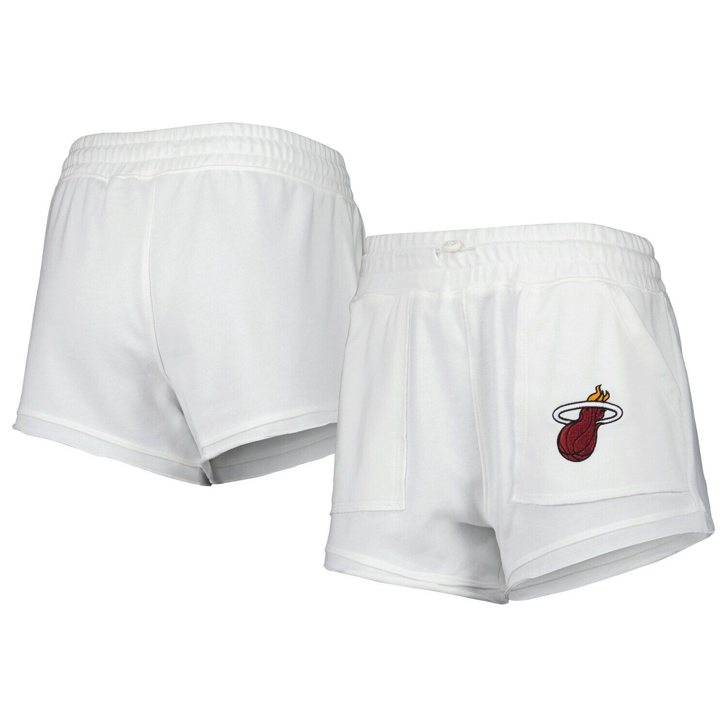 

Женские спортивные шорты белого цвета Miami Heat Sunray