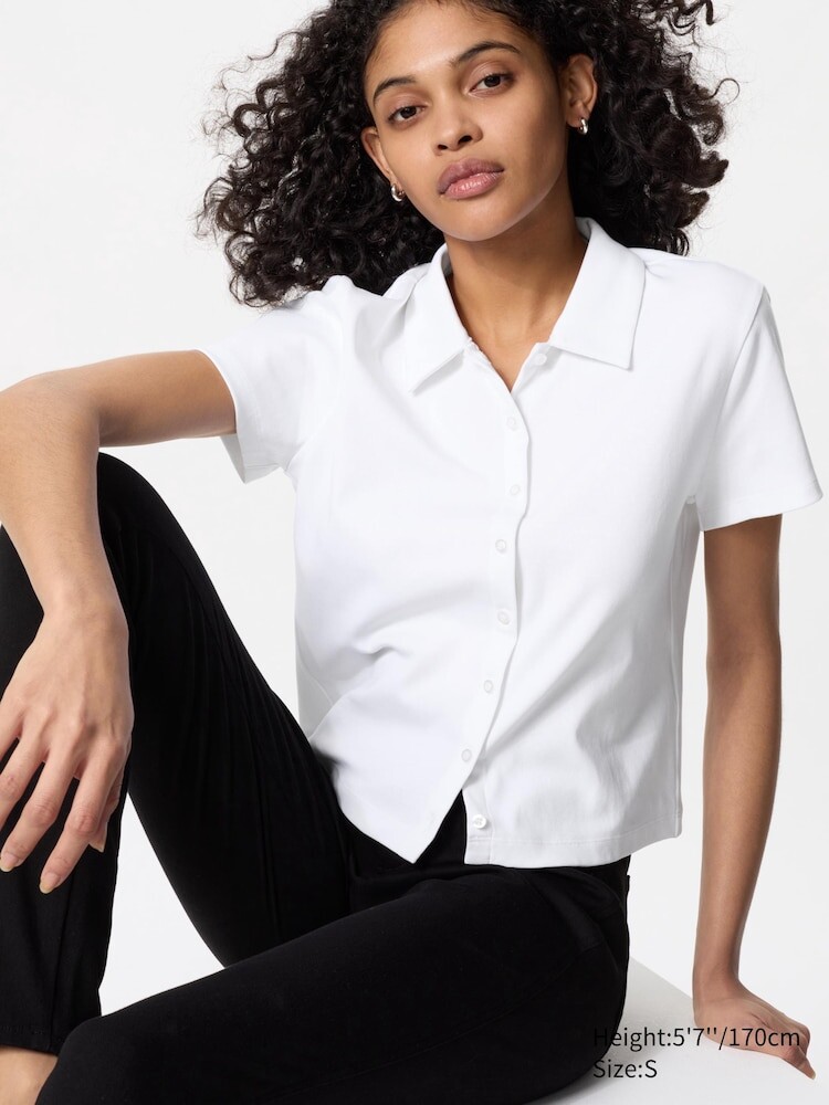 

Футболка мини-поло Uniqlo, цвет 00 белый