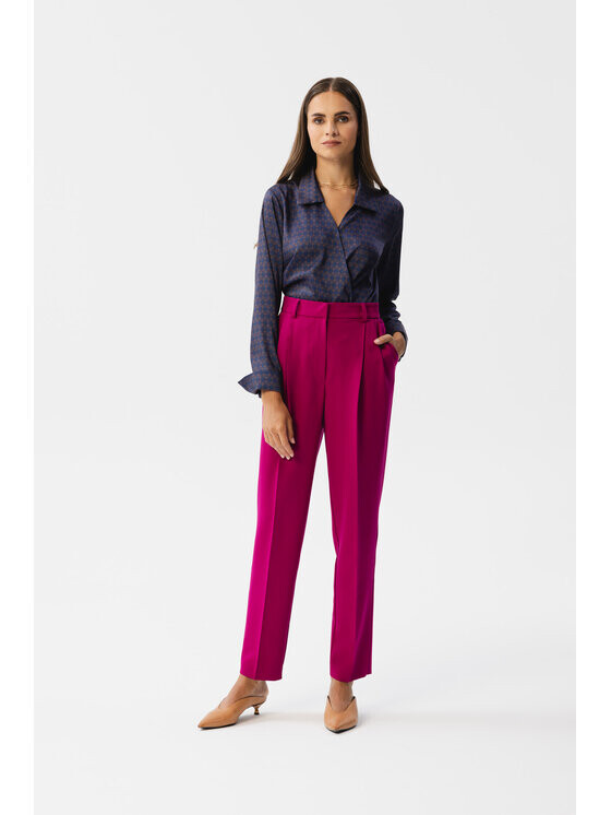 

Брюки из ткани modern fit Stylove, фиолетовый