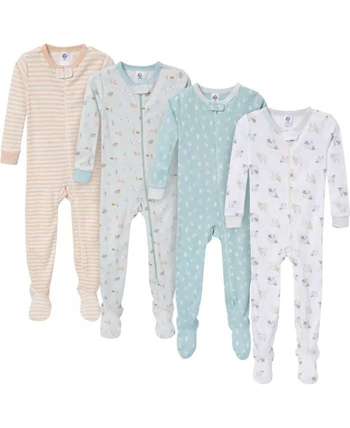 

Пижама Snug Fit Footed для мальчиков, 4 шт., музыка Gerber, синий