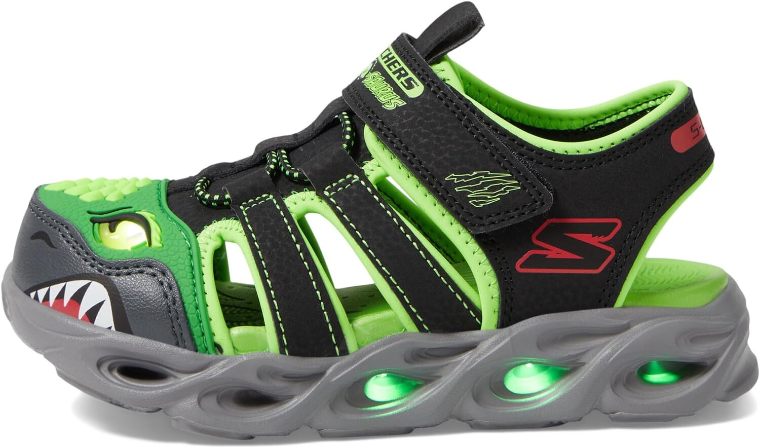 Сандалии Skechers Thermo-Splash - Hydro-Flare 400613L, цвет Black/Lime — фото 4