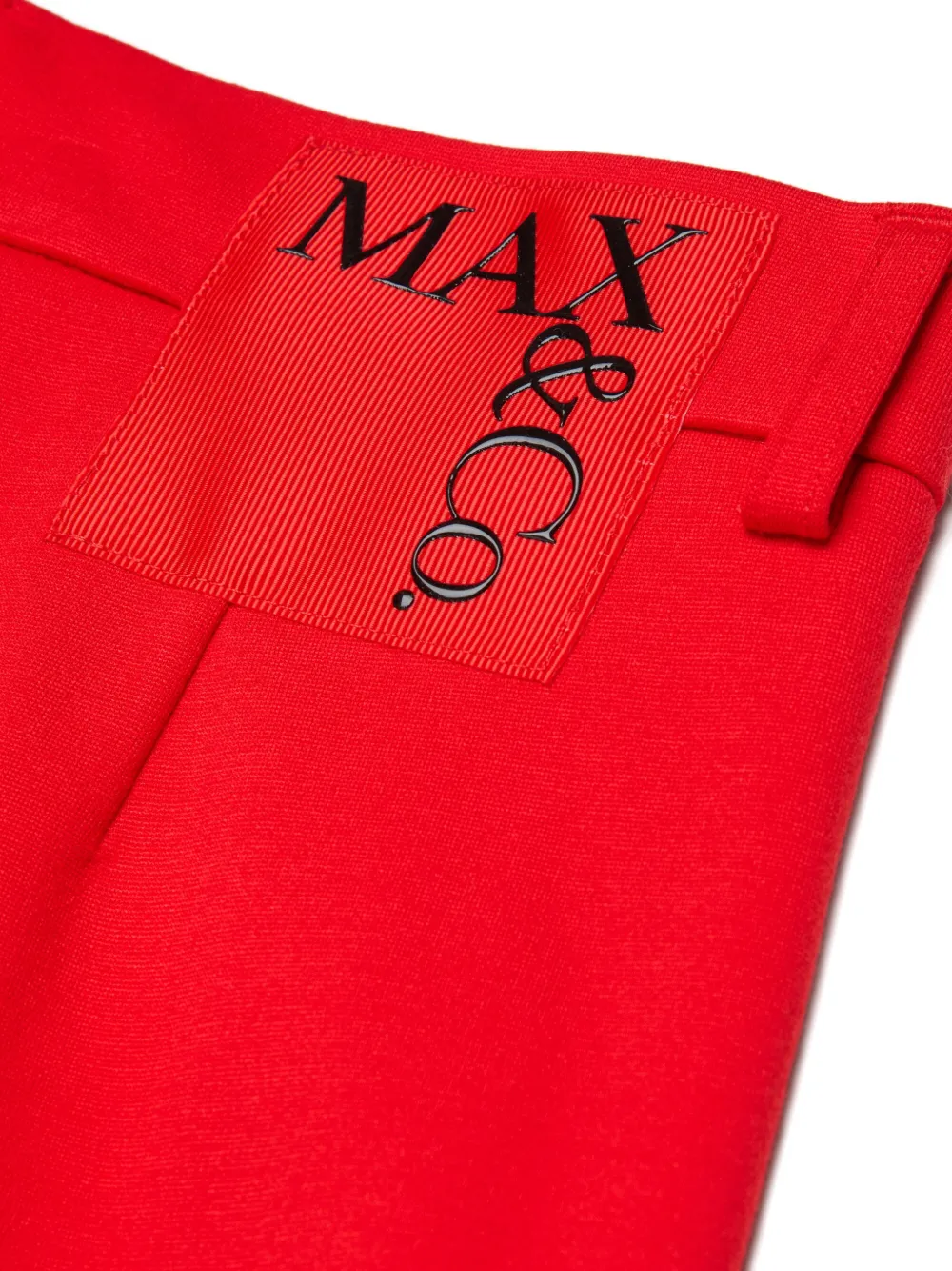 Брюки свободного кроя с логотипом Max&Co. Kids, красный — фото 4