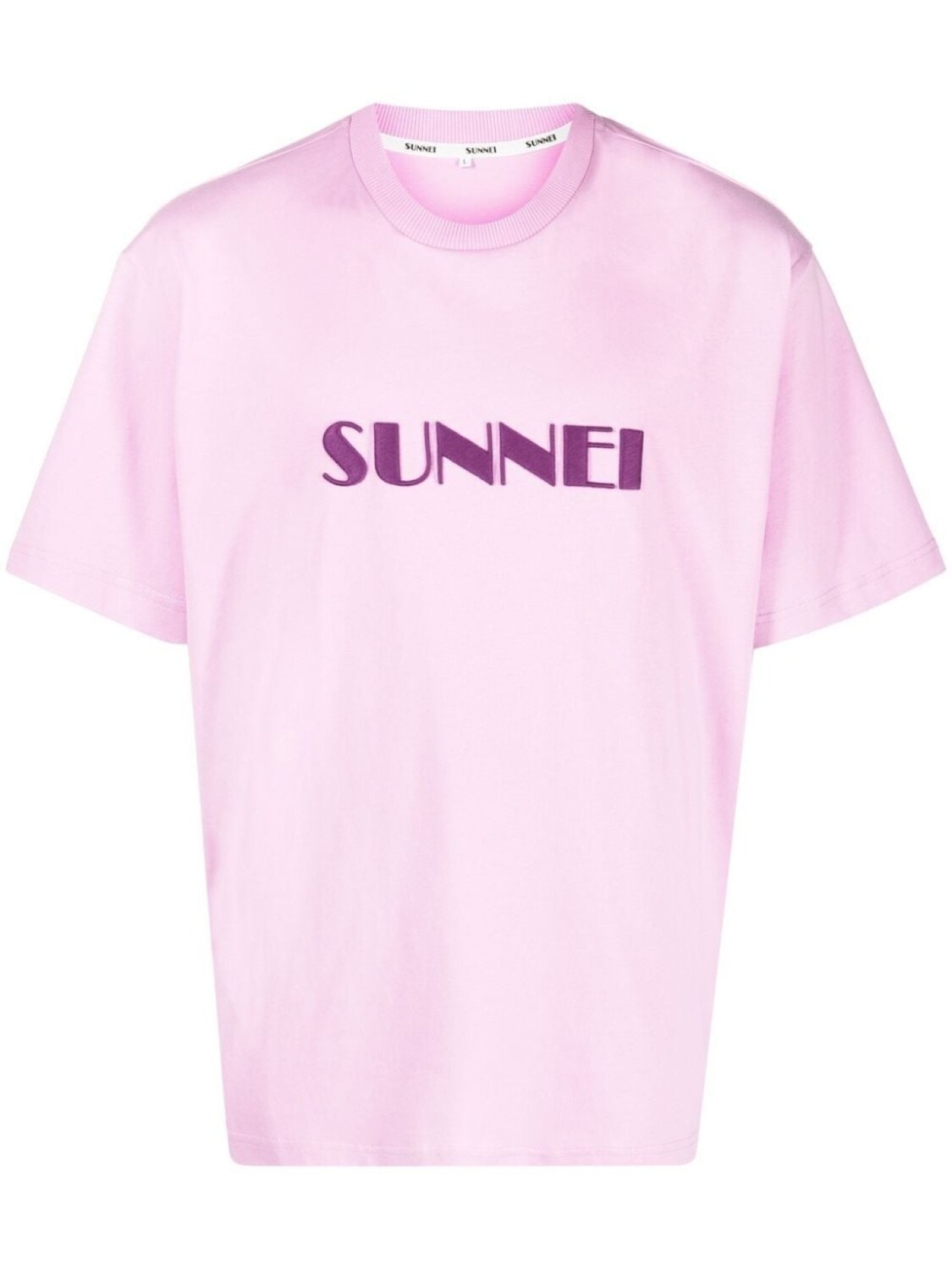 

Sunnei футболка с вышитым логотипом, розовый