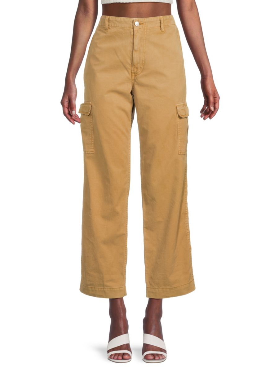 

Джинсы-карго с высокой талией EB Denim, цвет Vintage Mustard