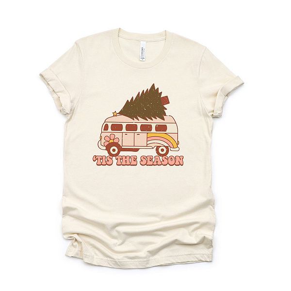 

Футболка с принтом Hippie tis the season Simply Sage Market, Cream