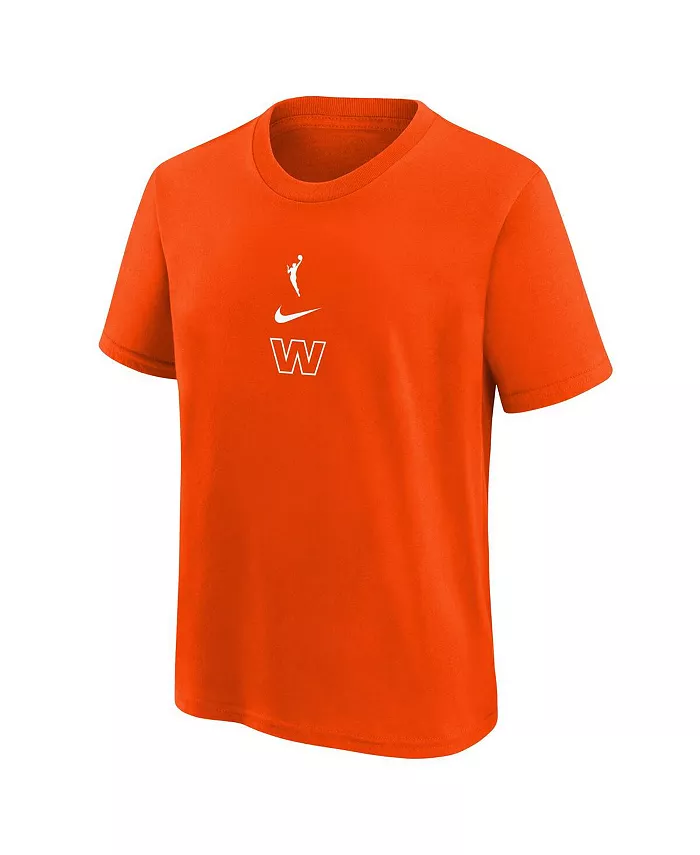 Футболка WNBA Essential Logo с логотипом для подростков, цвет: ярко-оранжевый Nike — фото 2