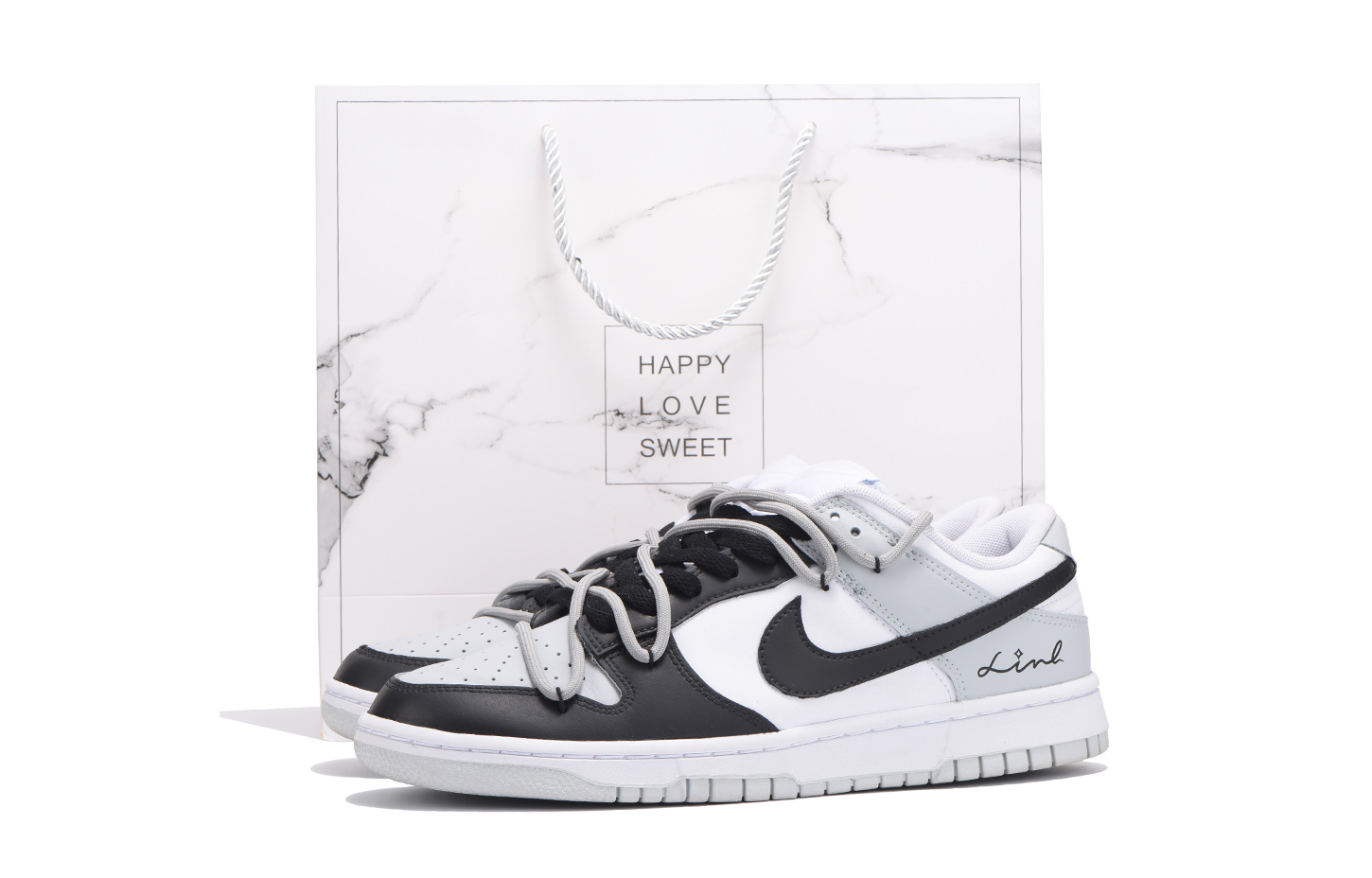 

Nike Низкие противоскользящие и износостойкие кроссовки для скейтбординга Dunk Coverage, мужские, черные, белые, серые