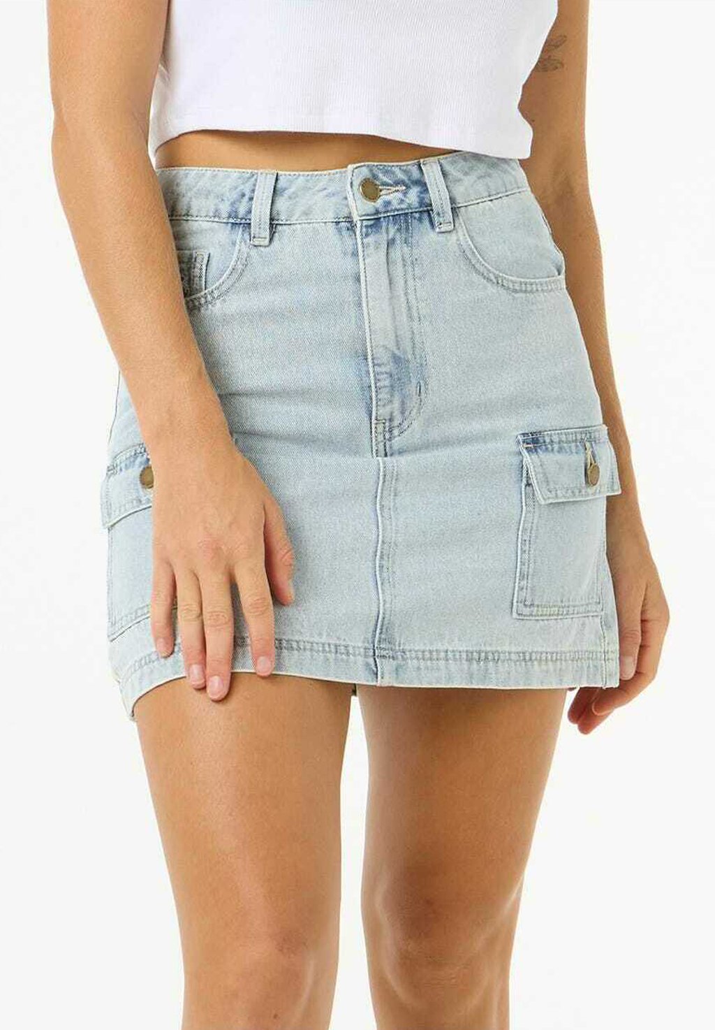 

Мини-юбка Denim skirt Rip Curl, синий