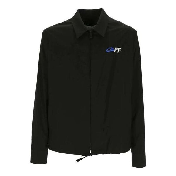 

Куртка exact opp zip hybrid shirt jacket 'black' Off-White, черный