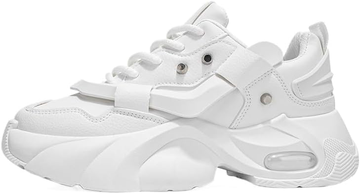 

Мужские платформенные кроссовки ярких цветов, модные винтажные, однотонные, стильные, милые массивные прогулочные обувь Hhhchpm, белый