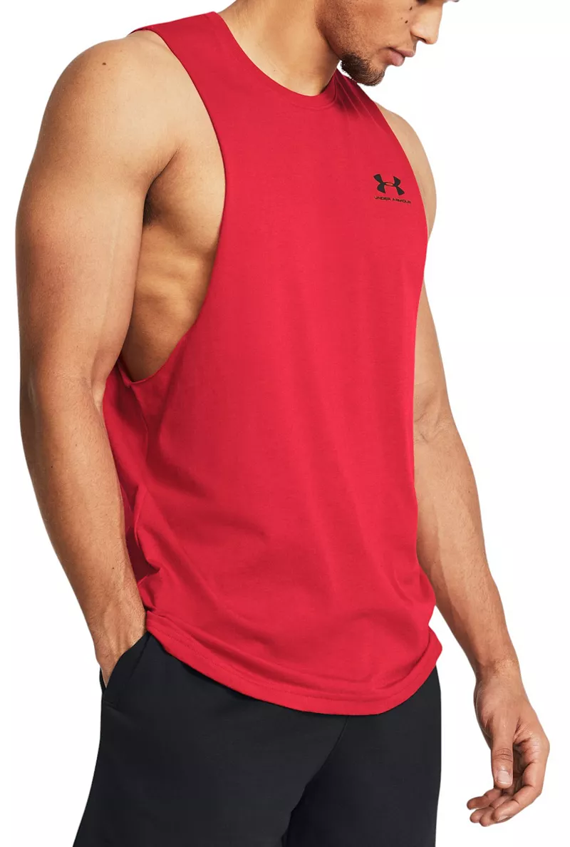 

Мужская майка с вырезом на левой груди Under Armour, красный/черный
