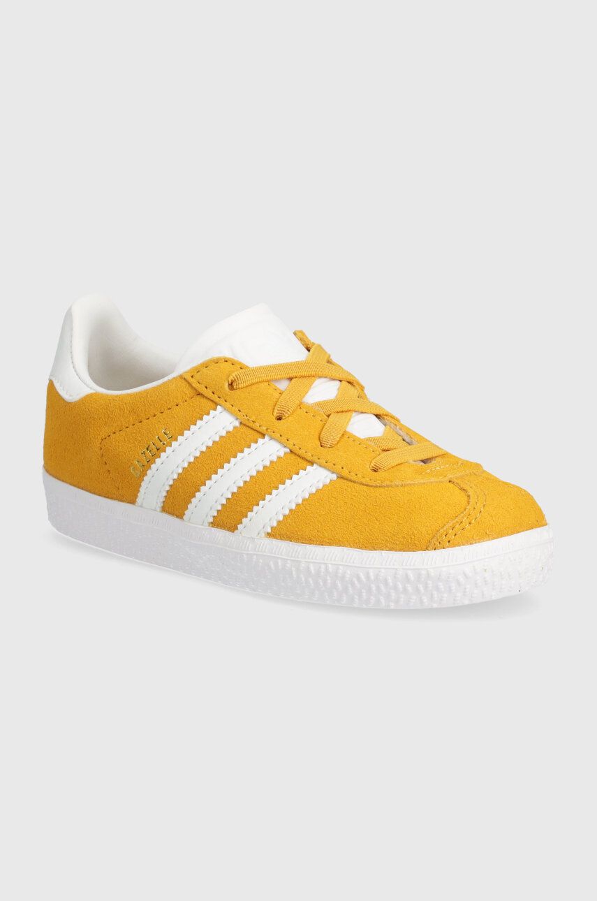 

Детские замшевые кроссовки adidas Originals GAZELLE CF EL, желтый