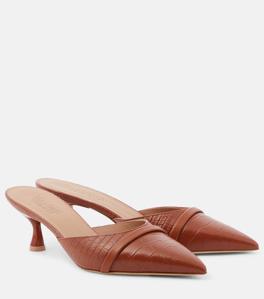 Joella 45 кожаные мюли Malone Souliers, Tan/Tan