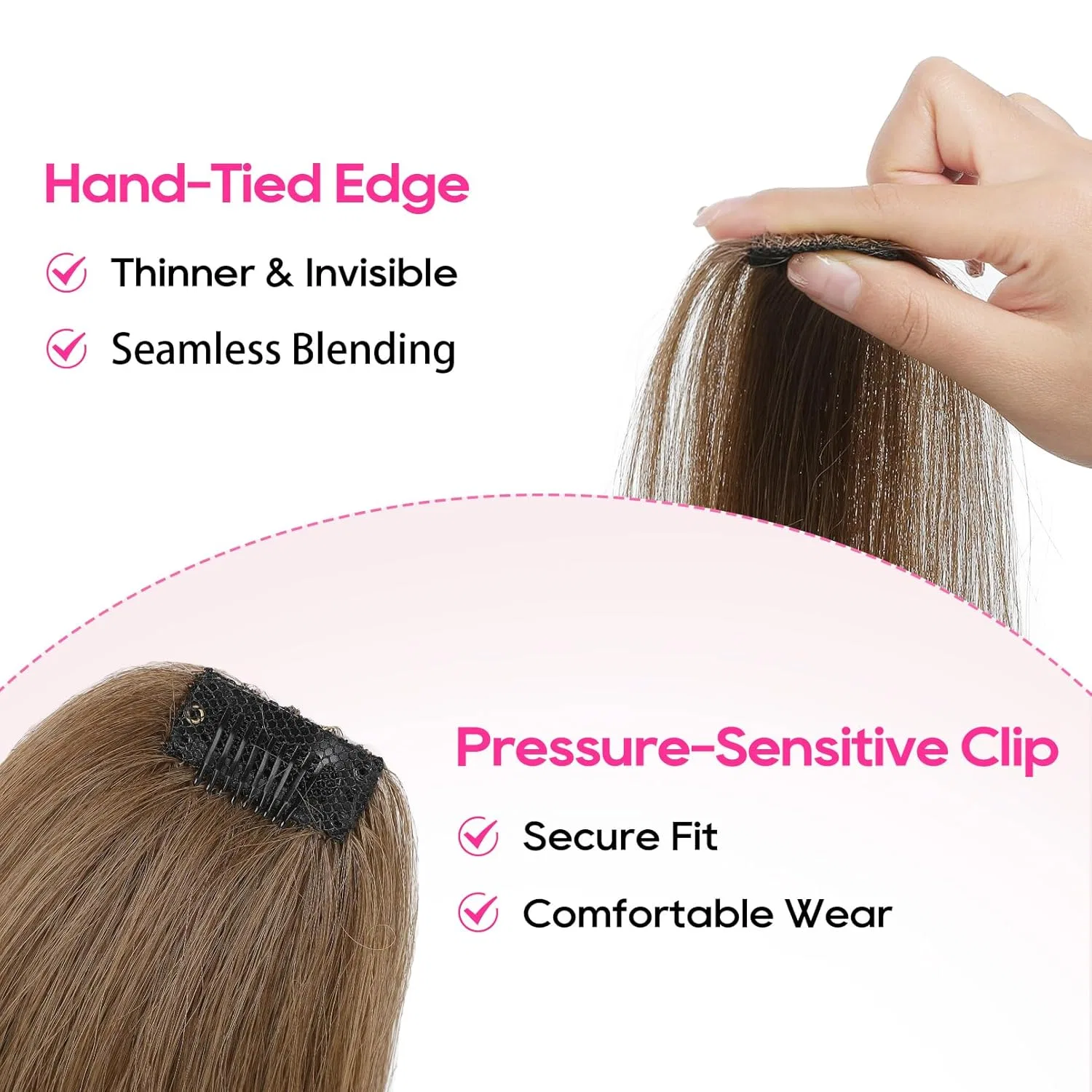 Накладные пряди для объема «Clip-In Hairpiece» от REECHO Reecho, Light Brown — фото 3