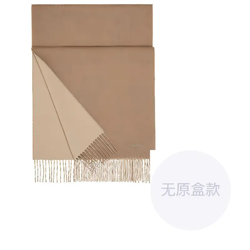 

HERMES Кашемировый шарф унисекс верблюжий, Camel