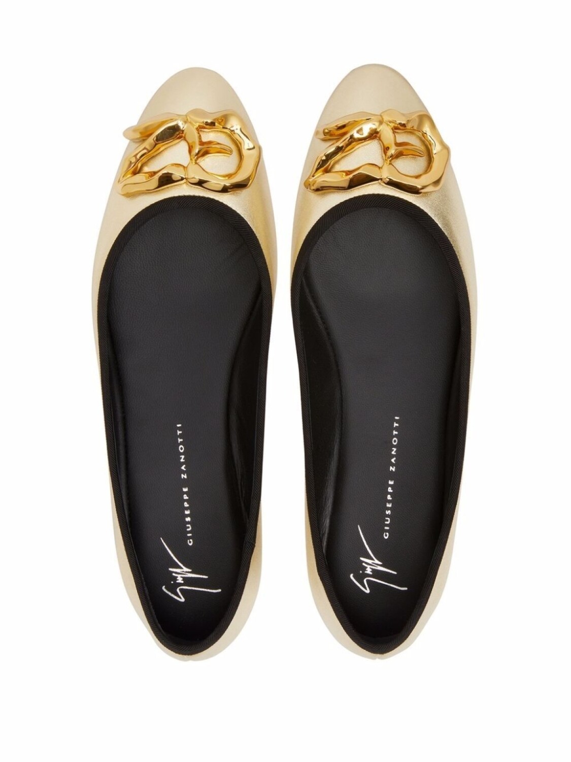 Giuseppe Zanotti туфли-лодочки Amur с логотипом, золотой — фото 4