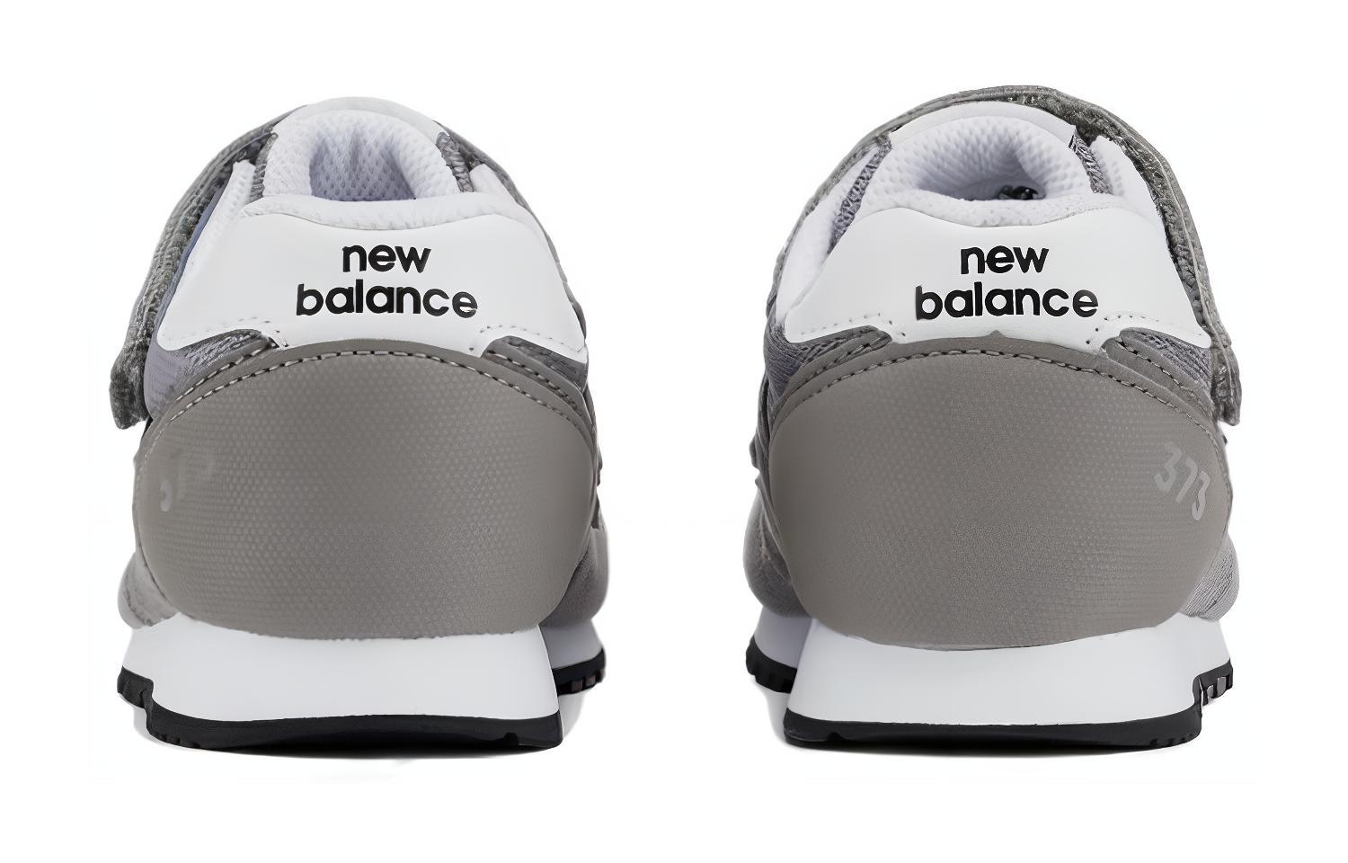 Низкие детские беговые кроссовки New Balance 373 серые — фото 4