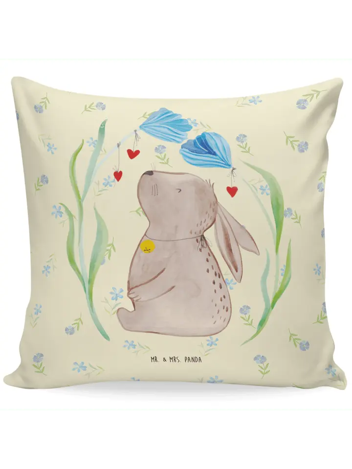 

Подушка Mr & Mrs Panda 40x40 Hase Blume, цвет blumig