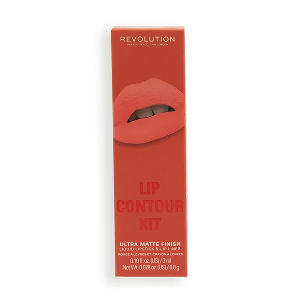 Жидкая помада + подводка Lip Contour Kit Revolution, цвет coral base — фото 4