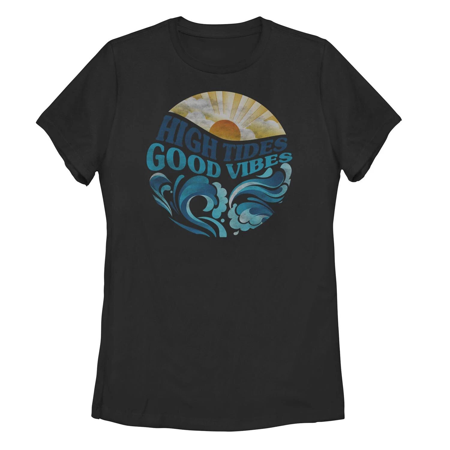 

Футболка с рисунком восхода солнца для юниоров "High Tides Good Vibes"