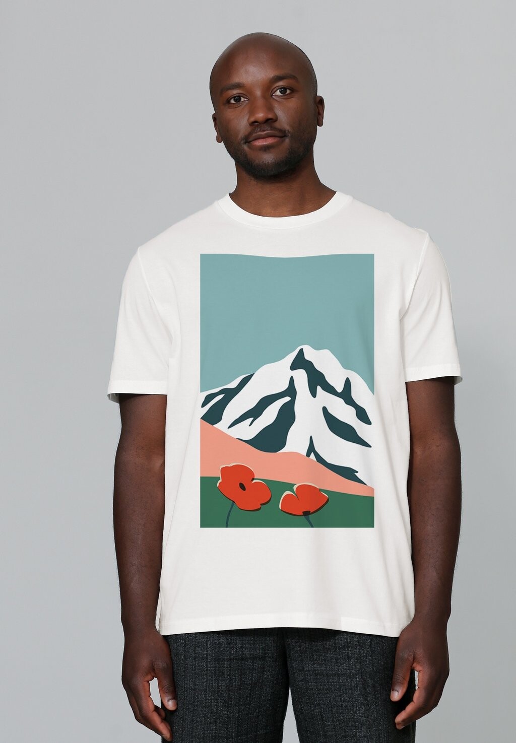 

Футболка с принтом COUNTRYSIDE 04 watapparel, белый