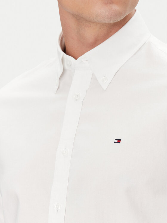Рубашка облегающего кроя MW0MW38658 Tommy Hilfiger, белый — фото 4