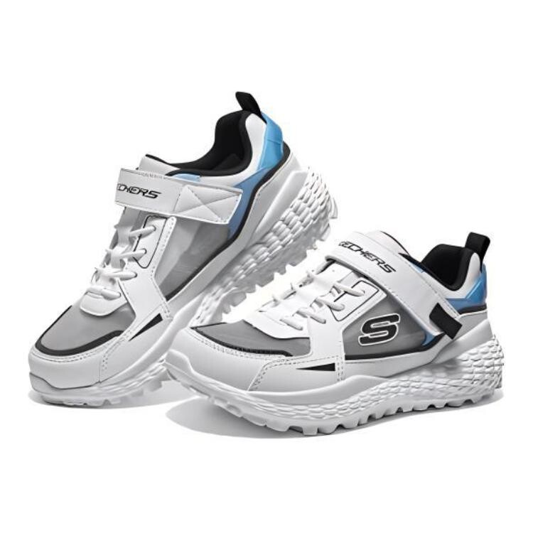 Детские кеды Детские низкие белые/синие Skechers, белый/синий — фото 4