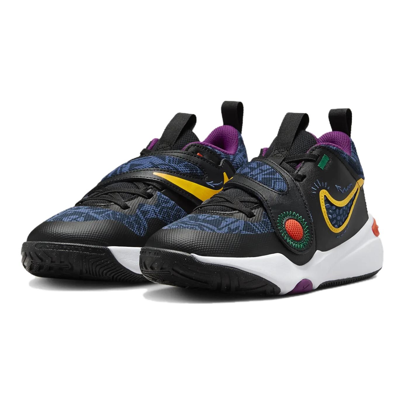 Баскетбольные кроссовки Team Hustle D 11 Kids GS Low-top Black/Yellow Nike, черный/желтый — фото 3