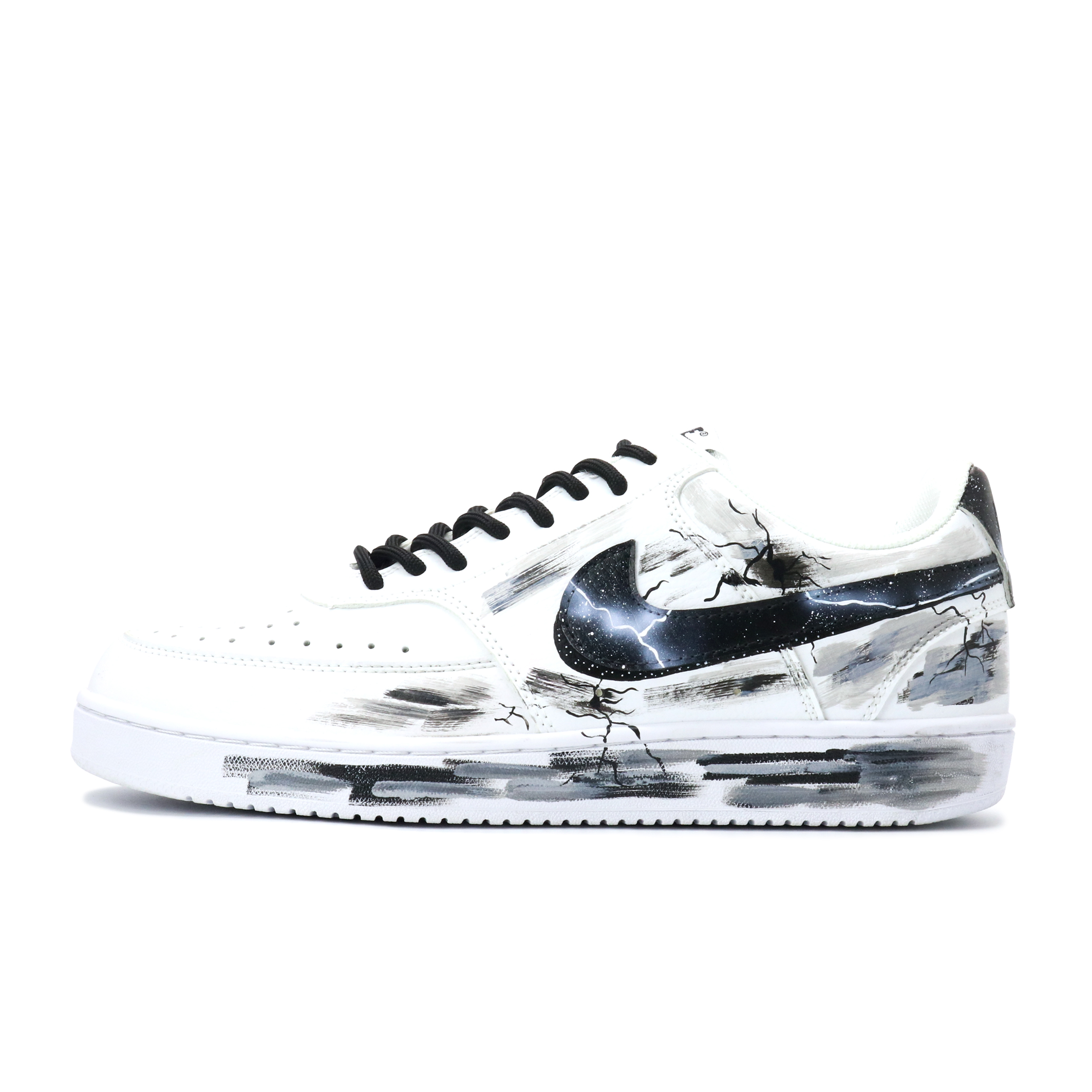 

Nike Легкие и дышащие низкие кроссовки для скейтбординга Court Vision 1, мужские, черно-белые
