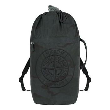

Сумка x stone island brushed cotton backpack 'black' Supreme, черный