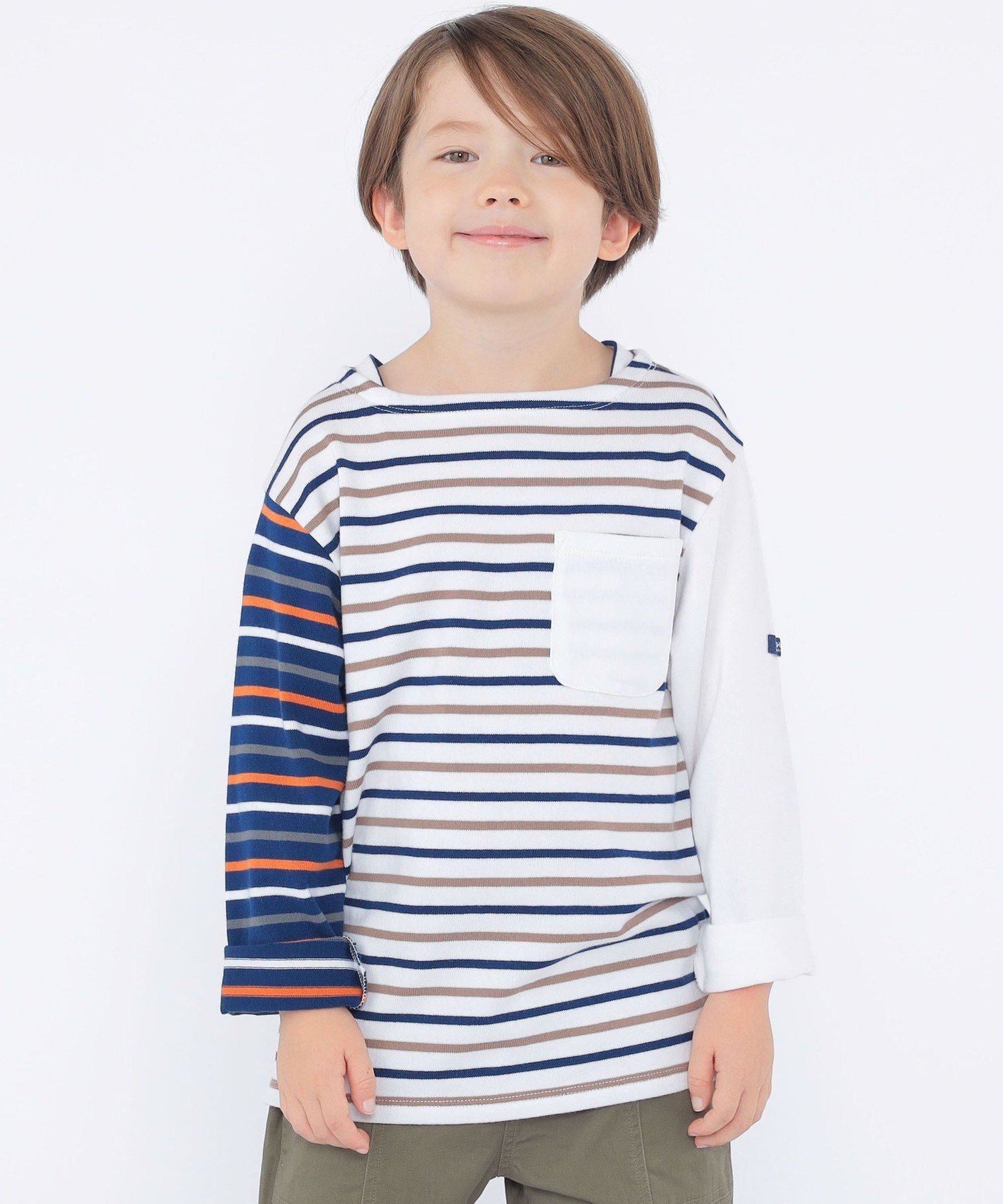 Детская футболка с длинным рукавом "Crazy Border": 100-130 см SHIPS KIDS, Off white